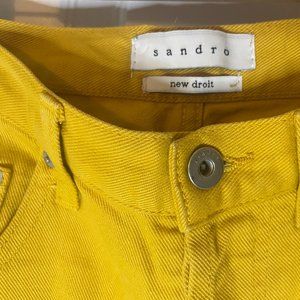 Sandro New Droit Fit Jeans in Mustard Yellow 32x29.5